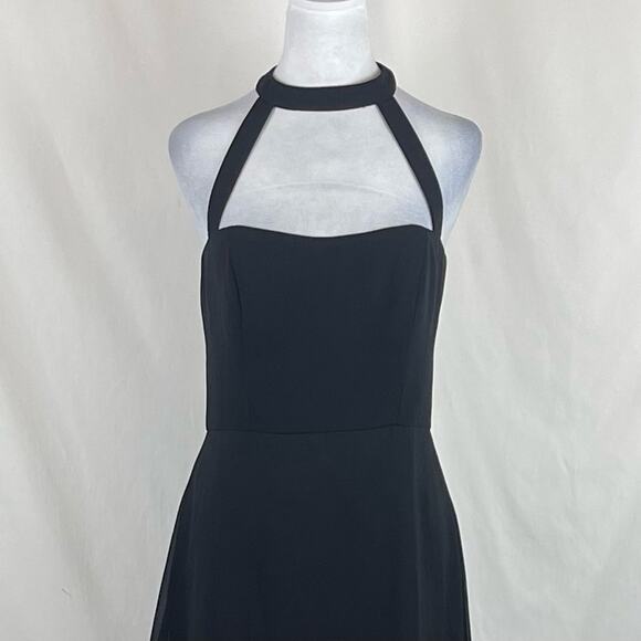 Hayley Paige Occasions Black Evening Party Feminine Maxi Dress NWOT Size 8 - Picture 3 of 12